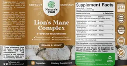Label for Lion's Mane Complex