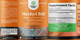 Label for Methyl B12 1000 mcg Cherry Flavor