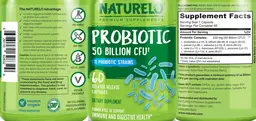 Label for Probiotic 50 Billion CFU