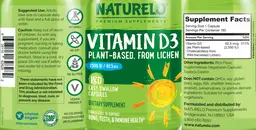 Label for Vitamin D3 2500 IU/62.5 mcg