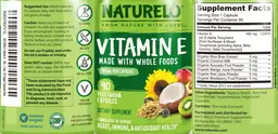 Label for Vitamin E 180 mg