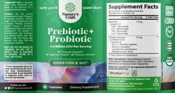 Label for Prebiotic + Probiotic 4.4 Billion CFU