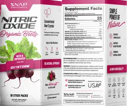 Label for Nitric Oxide Organic Beets