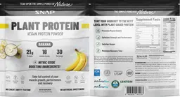 Label for Plant Protein 21 g Banana