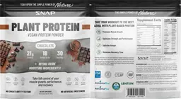 Label for Plant Protein 21 g Chocolate