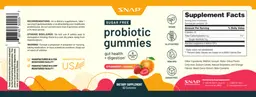 Label for Probiotic Gummies 5 Billion CFU Strawberry + Orange