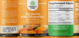 Label for Turmeric with BioPerine