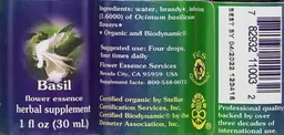 Label for Basil Flower Essence