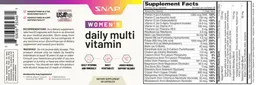 Label for Women's Daily Multi Vitamin