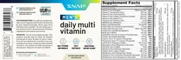 Label for Men's Daily Multi Vitamin