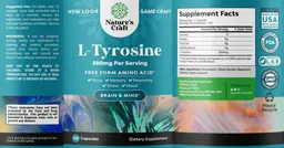 Label for L-Tyrosine 500 mg