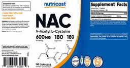 Label for NAC 600 mg