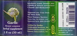 Label for Garlic Flower Essence