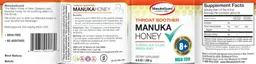 Label for Throat Soother Manuka Honey