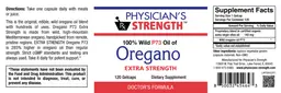 Label for Oregano Extra Strength