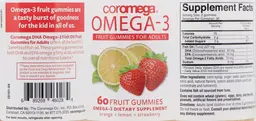 Label for Omega-3 Fruit Gummies for Adults