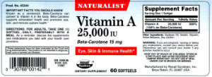 Vitamin A 25,000 IU