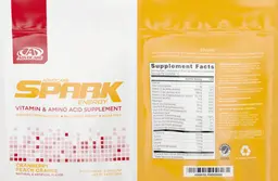 Label for Spark Energy Cranberry Peach Orange