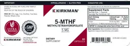 Label for 5-MTHF 5 mg