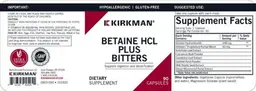 Label for Betaine HCL Plus Bitters