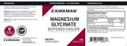 Label for Magnesium Glycinate