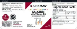Label for Children's Chewable Calcium with Vitamin D-3 Natural Chocolate Flavor
