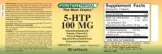 Label for 5-HTP 100 mg