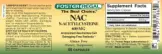 Label for NAC N-Acetylcysteine 600 mg