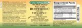 Label for Non-Acidic Buffered C 1250 mg Vitamin C 1000 mg