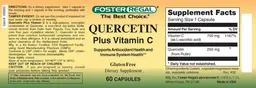 Label for Quercetin Plus Vitamin C