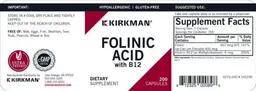 Label for Folinic Acid with B-12