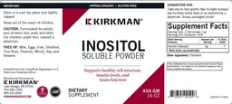 Label for Inositol Soluble Powder