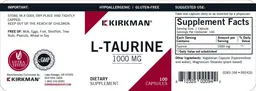 Label for L-Taurine 1000 mg
