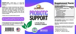 Label for Probiotic Support