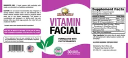 Label for Vitamin Facial