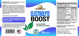 Label for Electrolyte Boost
