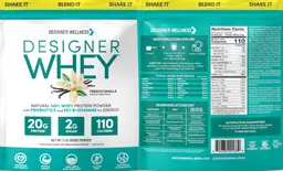 Label for Designer Whey French Vanilla