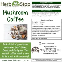Label for Mushroom Coffee