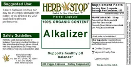 Label for Alkalizer