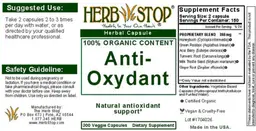Label for Anti-Oxydant