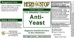Label for Anti-Yeast