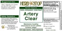 Label for Artery Clear