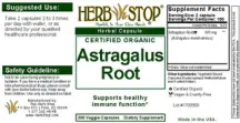 Label for Astragalus Root