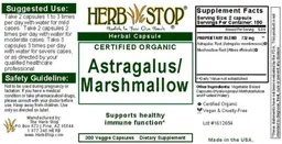 Label for Astragalus/Marshmallow