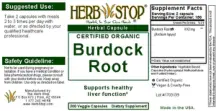 Label for Burdock Root