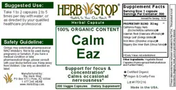 Label for Calm Eaz