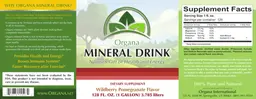 Label for Mineral Drink Wildberry Pomegranate Flavor