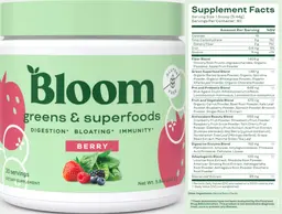 Label for Greens & Superfoods Berry