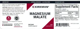 Label for Magnesium Malate