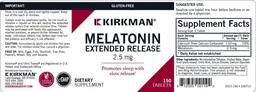 Label for Melatonin Extended Release 2.5 mg
